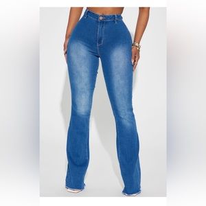 High rise flare jeans